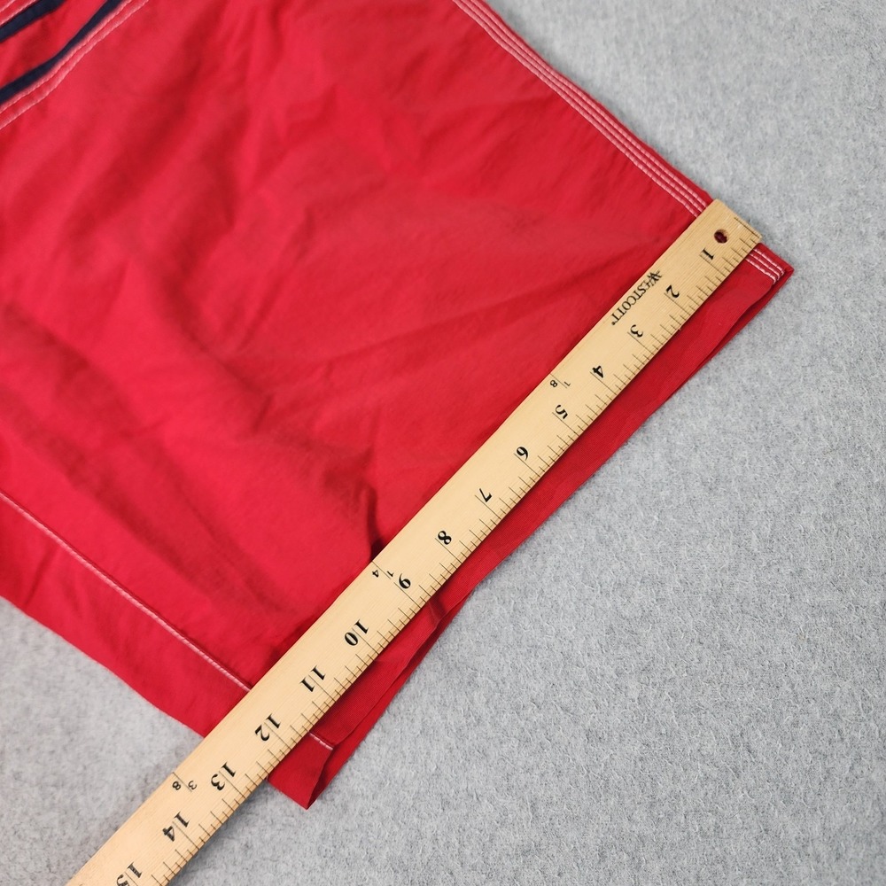 Tommy Hilfiger Flag Shorts Mens L 40x8 Red Board Shorts Swim Trunks Mesh Lined - Picture 8 of 16